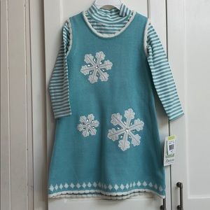 Bonnie Jean snowflake 2 piece dress
